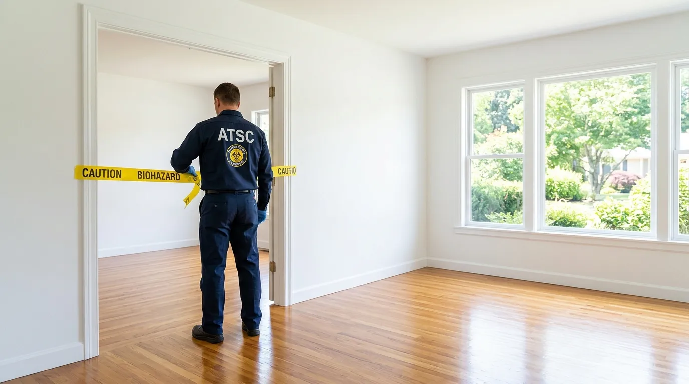 Certified biohazard cleanup crew performing Decomposition Cleanup in Thomasville